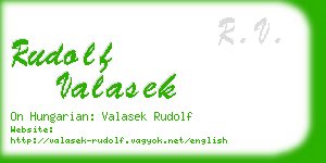 rudolf valasek business card